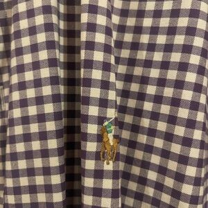 This is a Polo RL purple and white checker board shirt, 3X. Excellent condition.